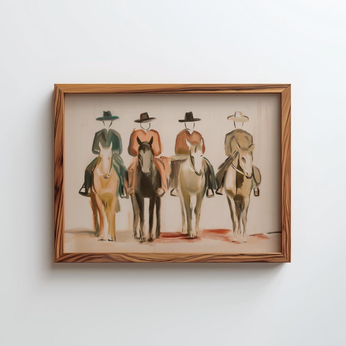 Cowboy Horse, Western Style Minimalist Art Print