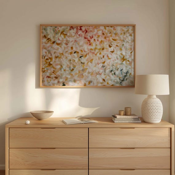 Abstract Contemporary Bright Colors Oil Painting Colorful Modern Wall Art Digital Download