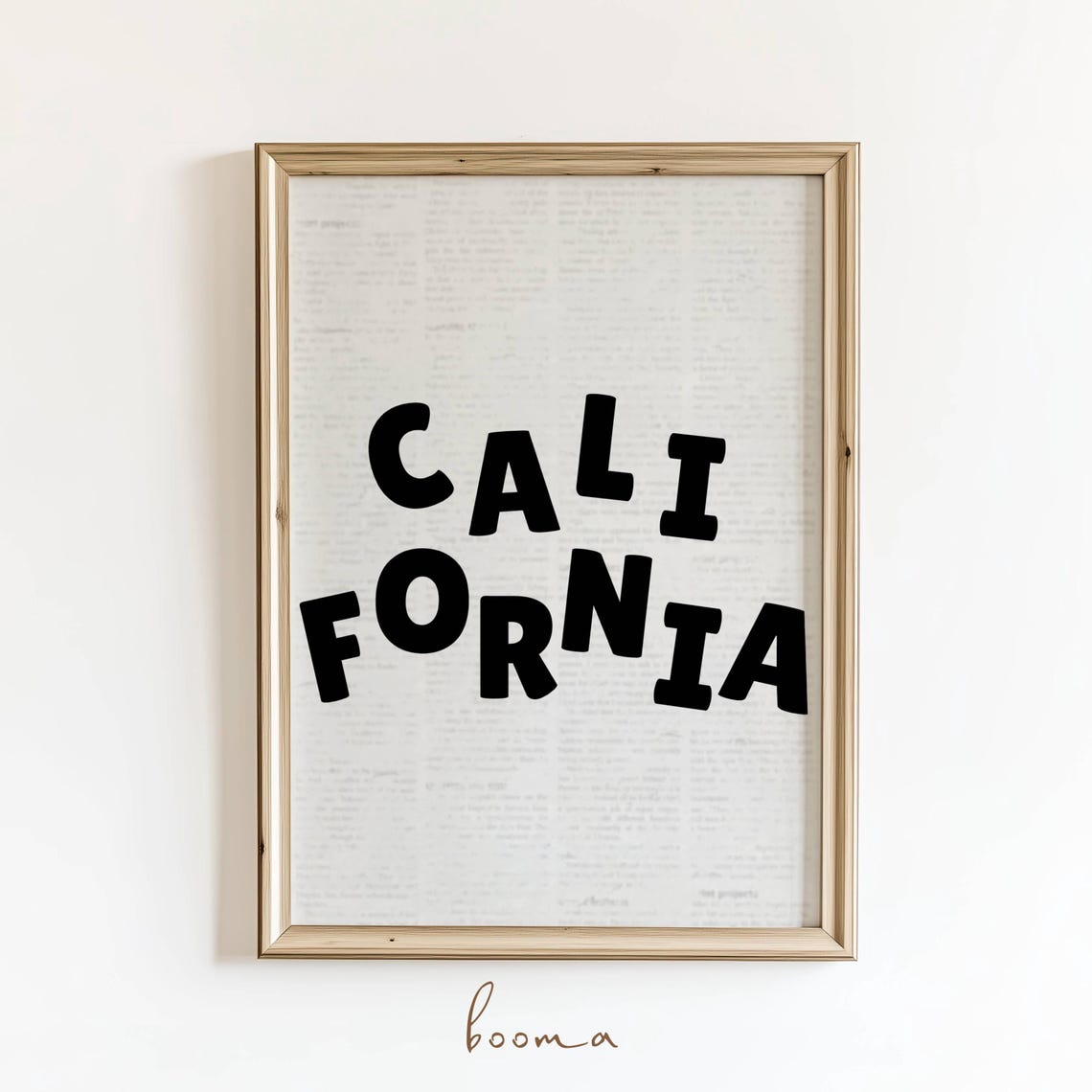 California Vintage State Map Poster