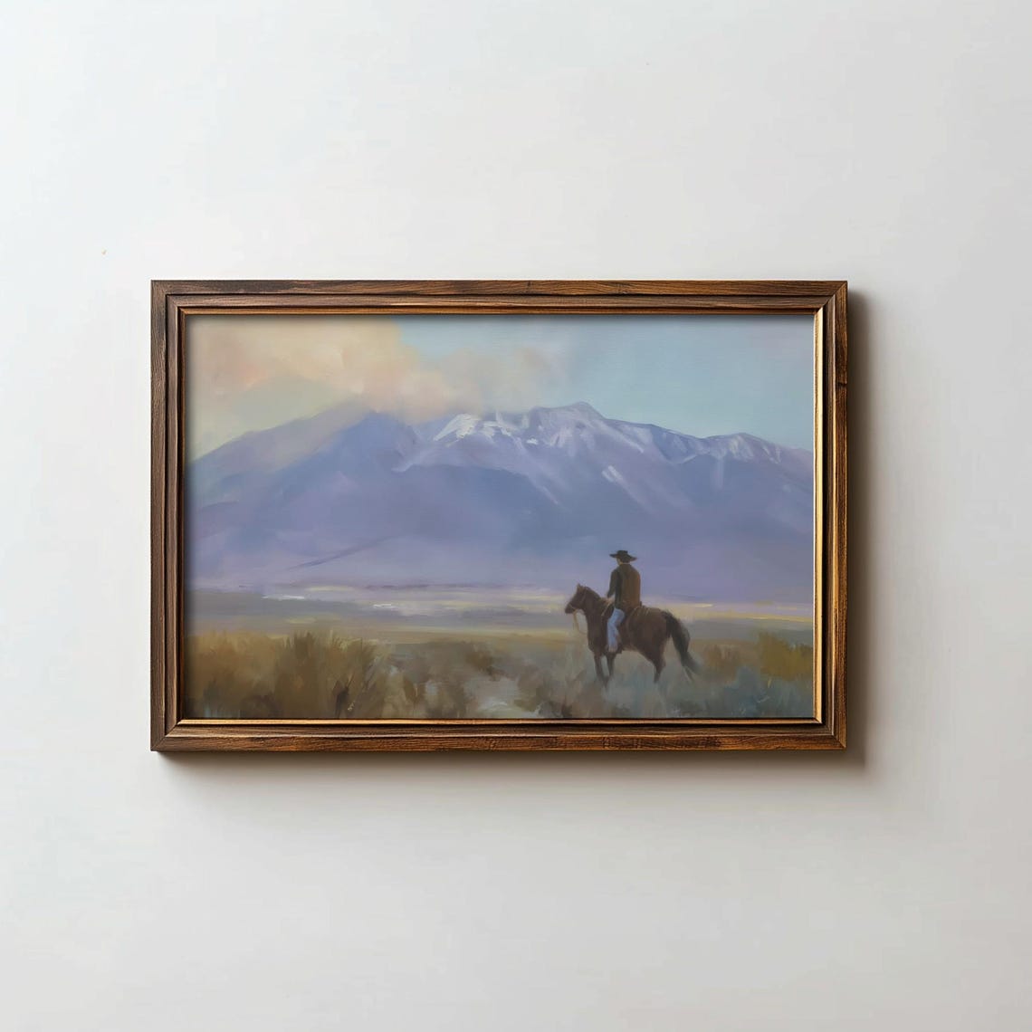 Western Landscape Art Print Modern Cowboy Poster Digital Download