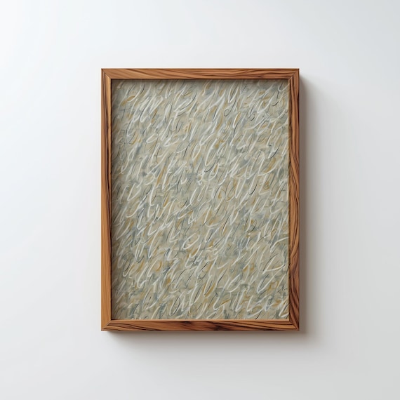 Green Abstract Oil Painting, Contemporary Design