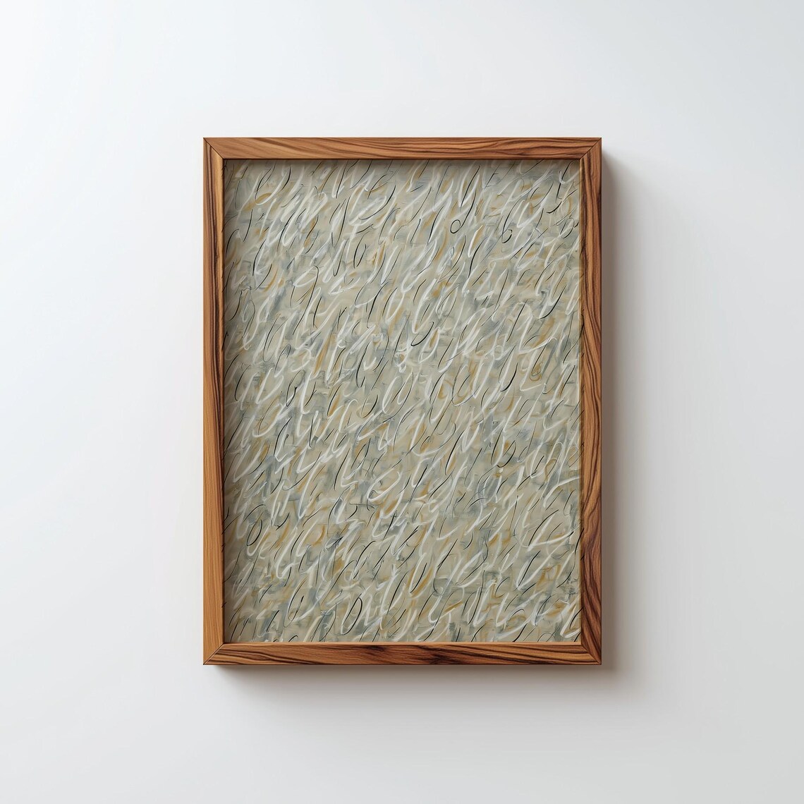 Green Abstract Oil Painting, Contemporary Design