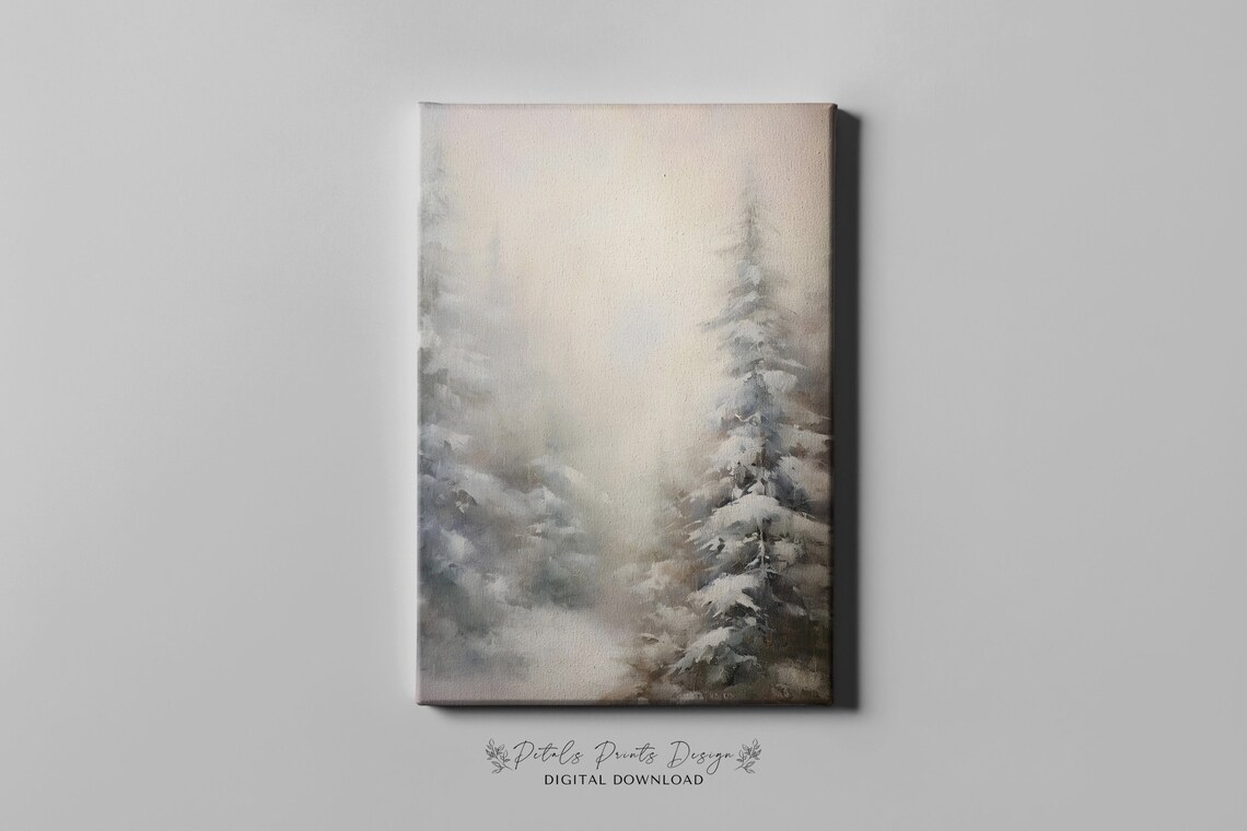 Christmas Pine Tree Vintage Holiday Art Print - Image 4
