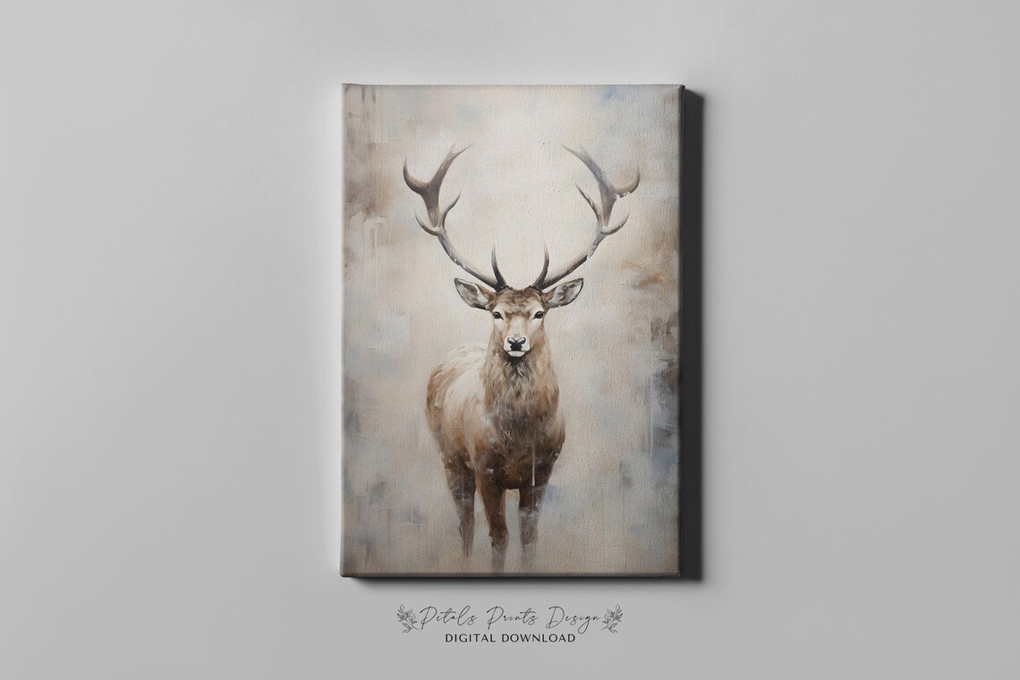 Rudolph Still Life Christmas Art Print, Vintage Rustic - Image 4