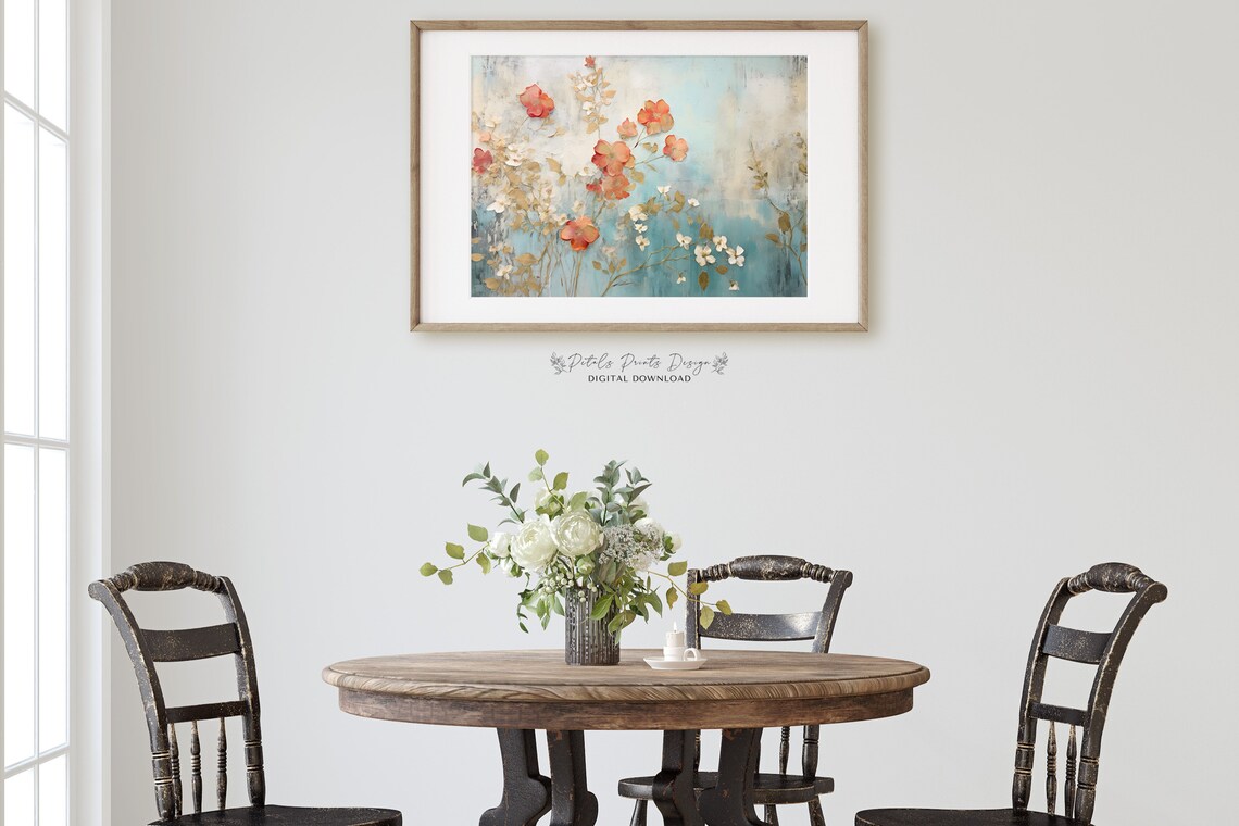 Spring Garden Vintage Oil Painting Art Print - Image 2