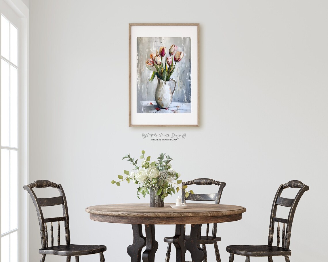 Vintage Floral Spring Art Print, Rustic Easter - Image 2