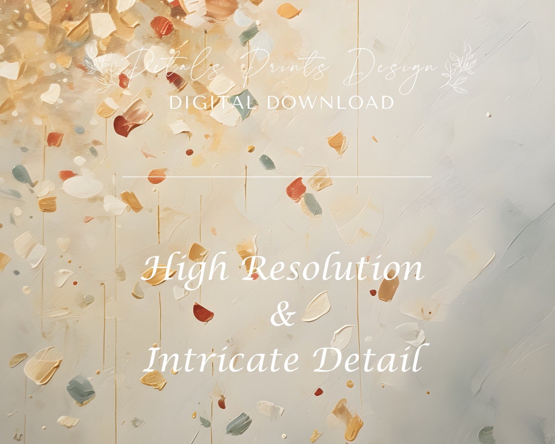 Falling Confetti Abstract Celebration Pastel Confetti Dots Poster - Image 3