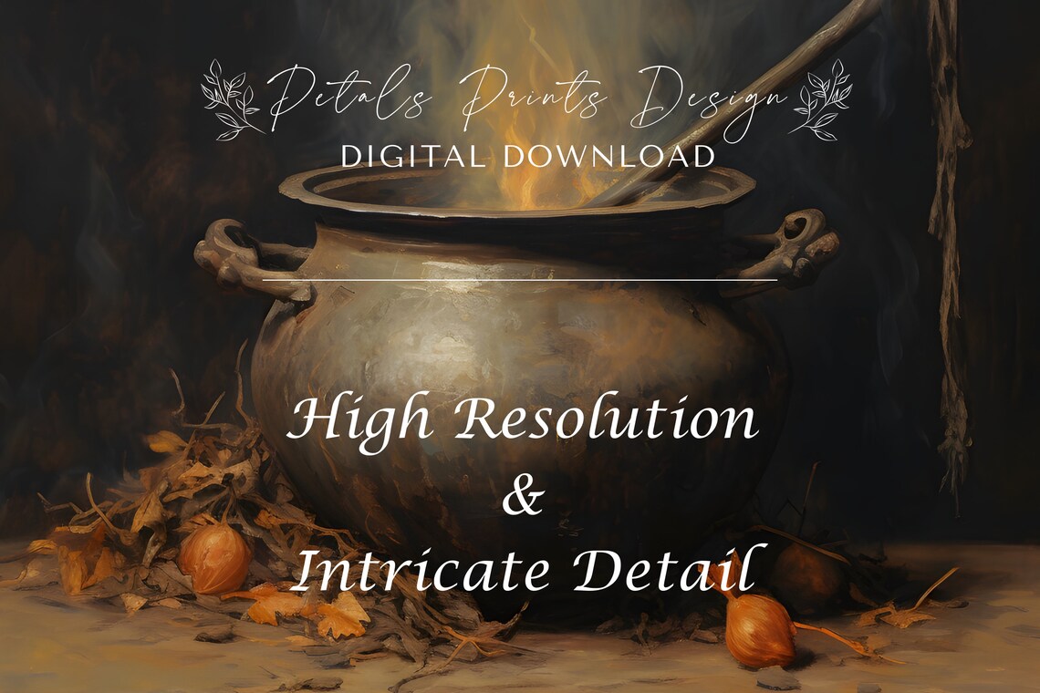 Vintage Witch Halloween Rustic Art Print - Image 3