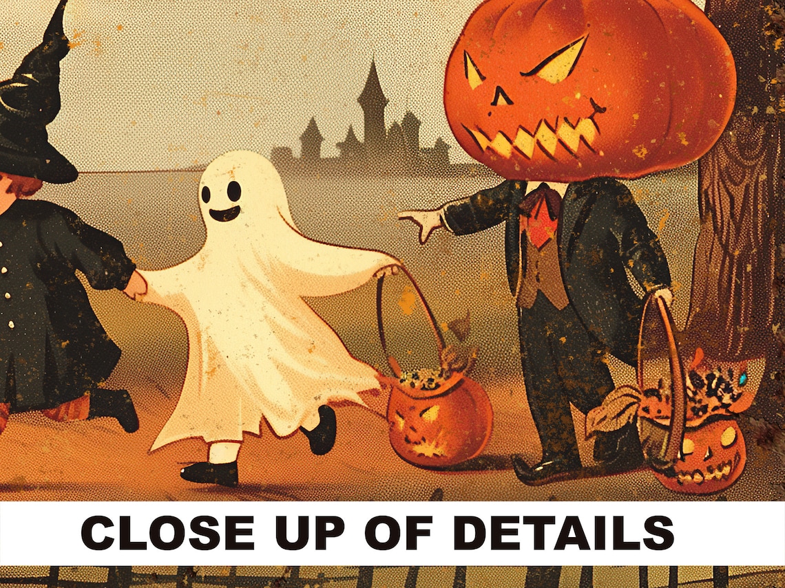 Rustic Halloween Metal Sign, Antique Distressed Decor - Image 4