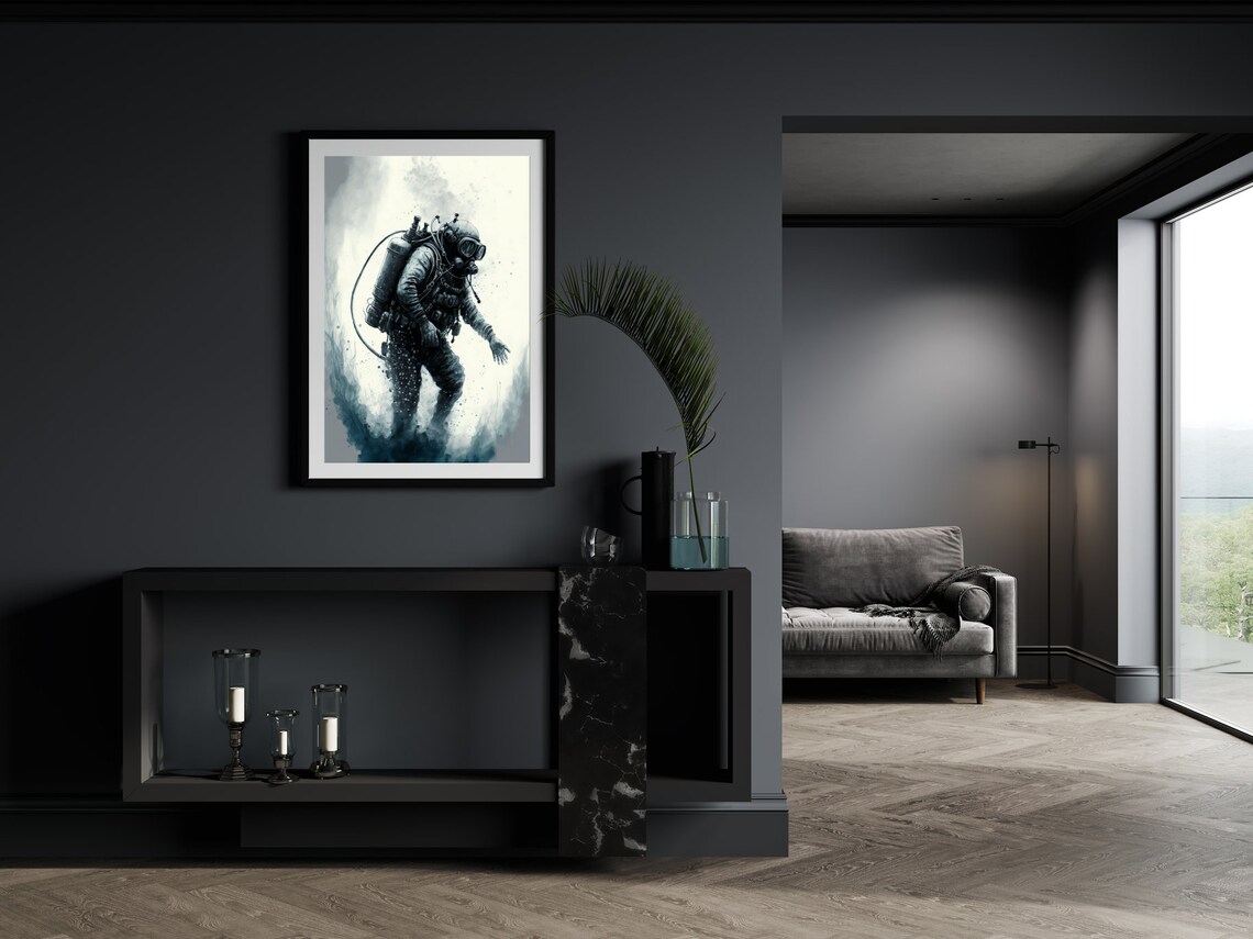 Scuba Diving Ocean Wall Art Print, Ocean Decor - Image 2