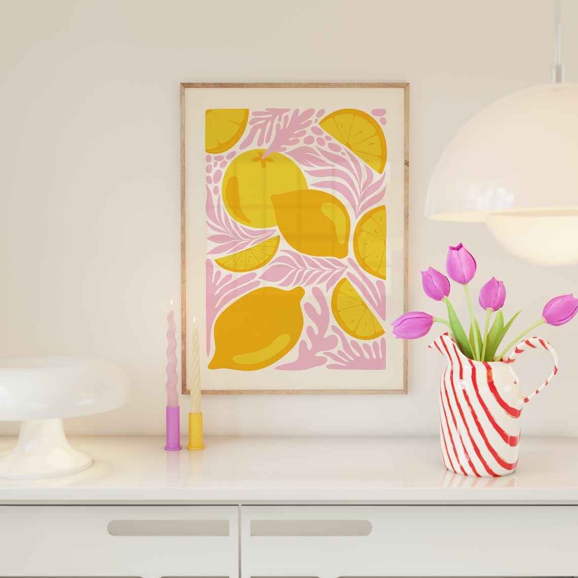 Lemons Art Print, Modern Kitchen Wall Decor - Image 4