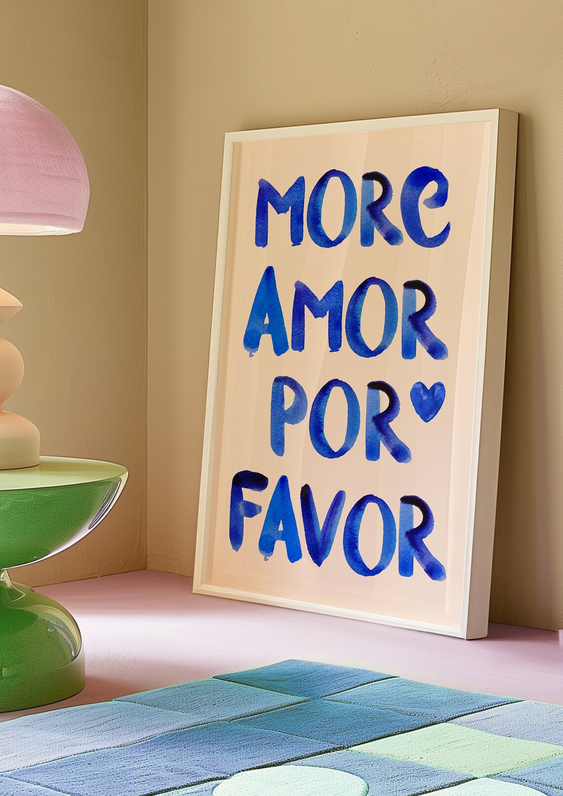 More Amor Por Favor Love Quote, Preppy Decor Poster - Image 2