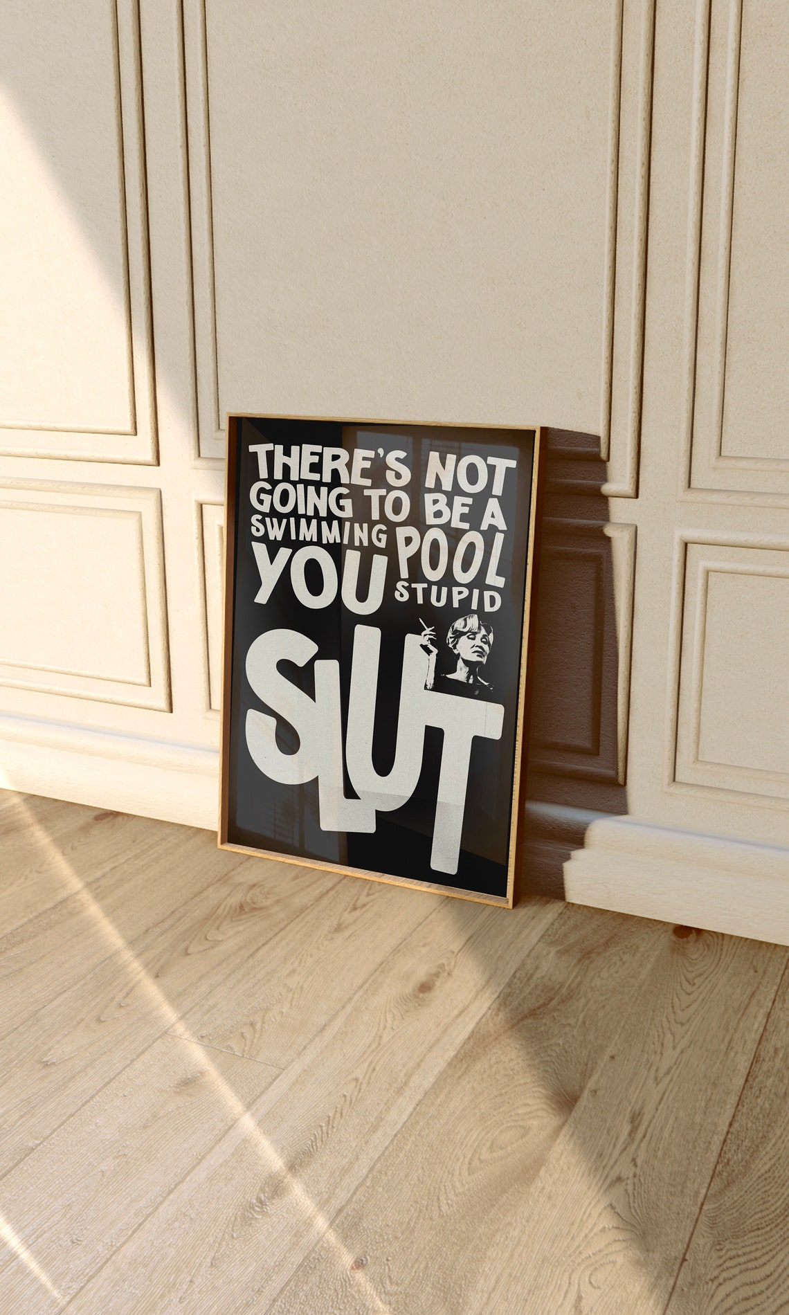 Funny Bold Black Sarcastic Swimming Pool Quote Statement Poster - Image 2