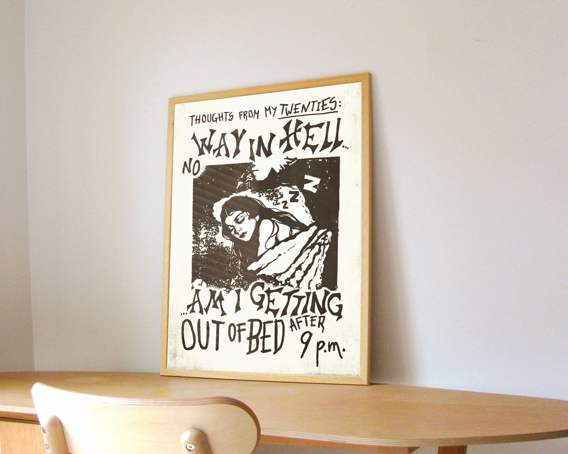 Thoughts From My Twenties Funny No Way In Hell Late Night Quote Poster - Image 3