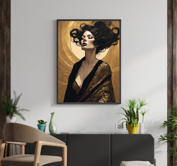Silent Glow, Modern Art Nouveau Klimt Style