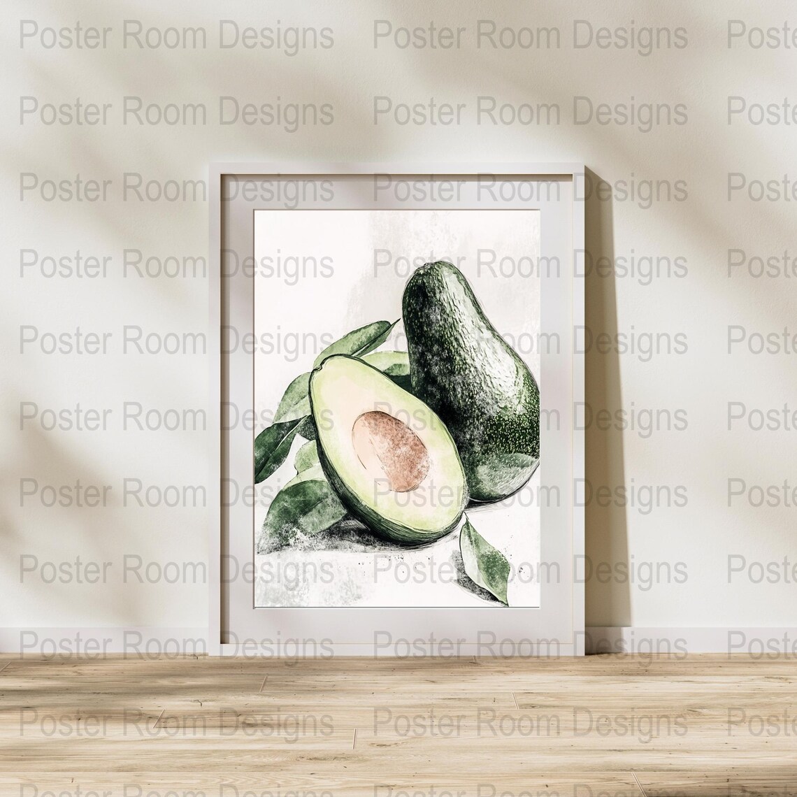 Avocado Art Print Kitchen Wall Decor Watercolor Fruit Print Farmhouse Style Wall Art Home Decor - Image 2