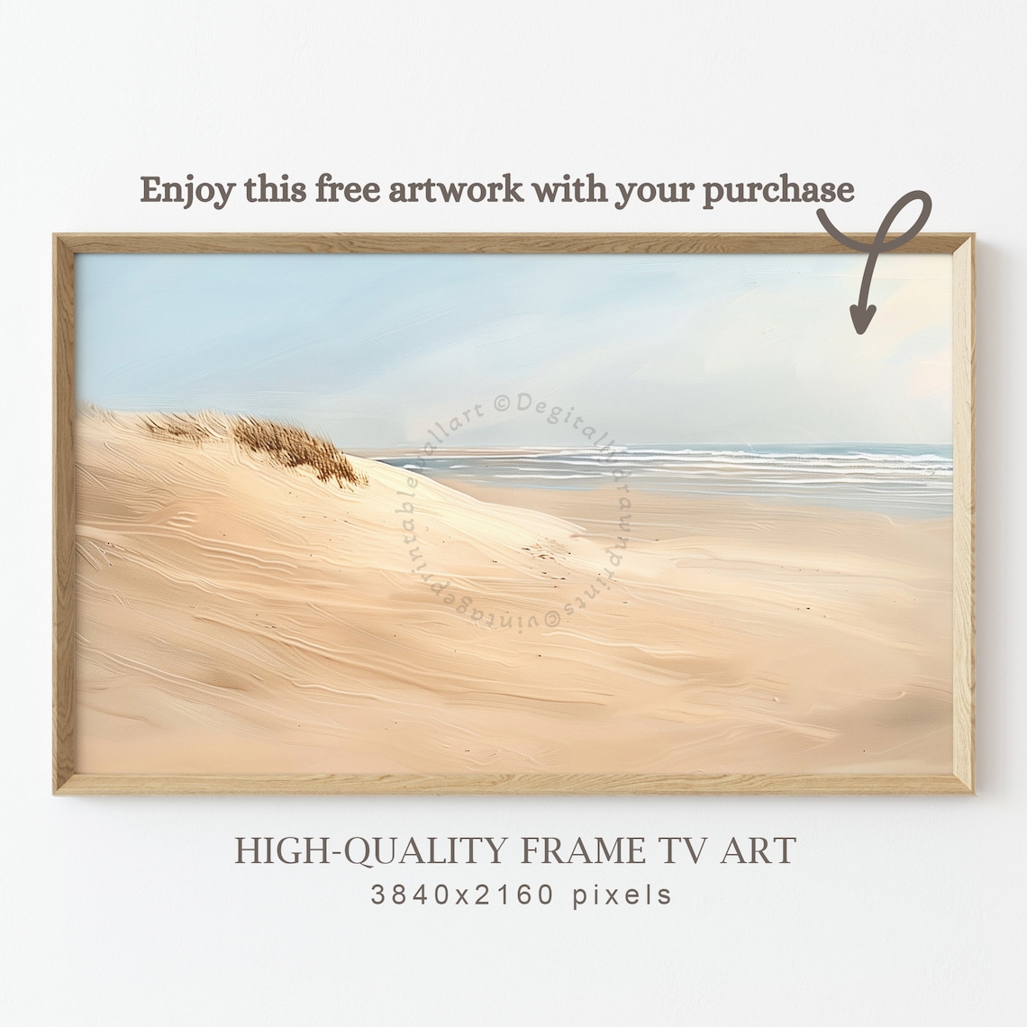 Abstract Ocean Painting, Coastal Beach House Art Print - Image 3