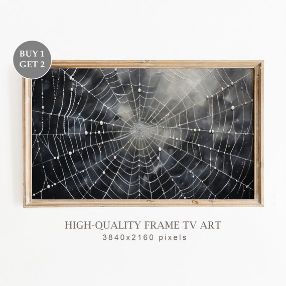 Vintage Halloween Spider Web Poster, Rustic Decor