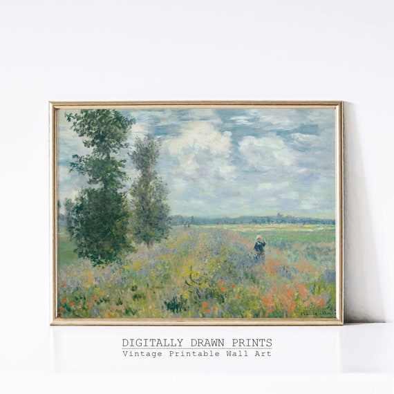 Spring Cottage Rose Garden, Vintage Art Print
