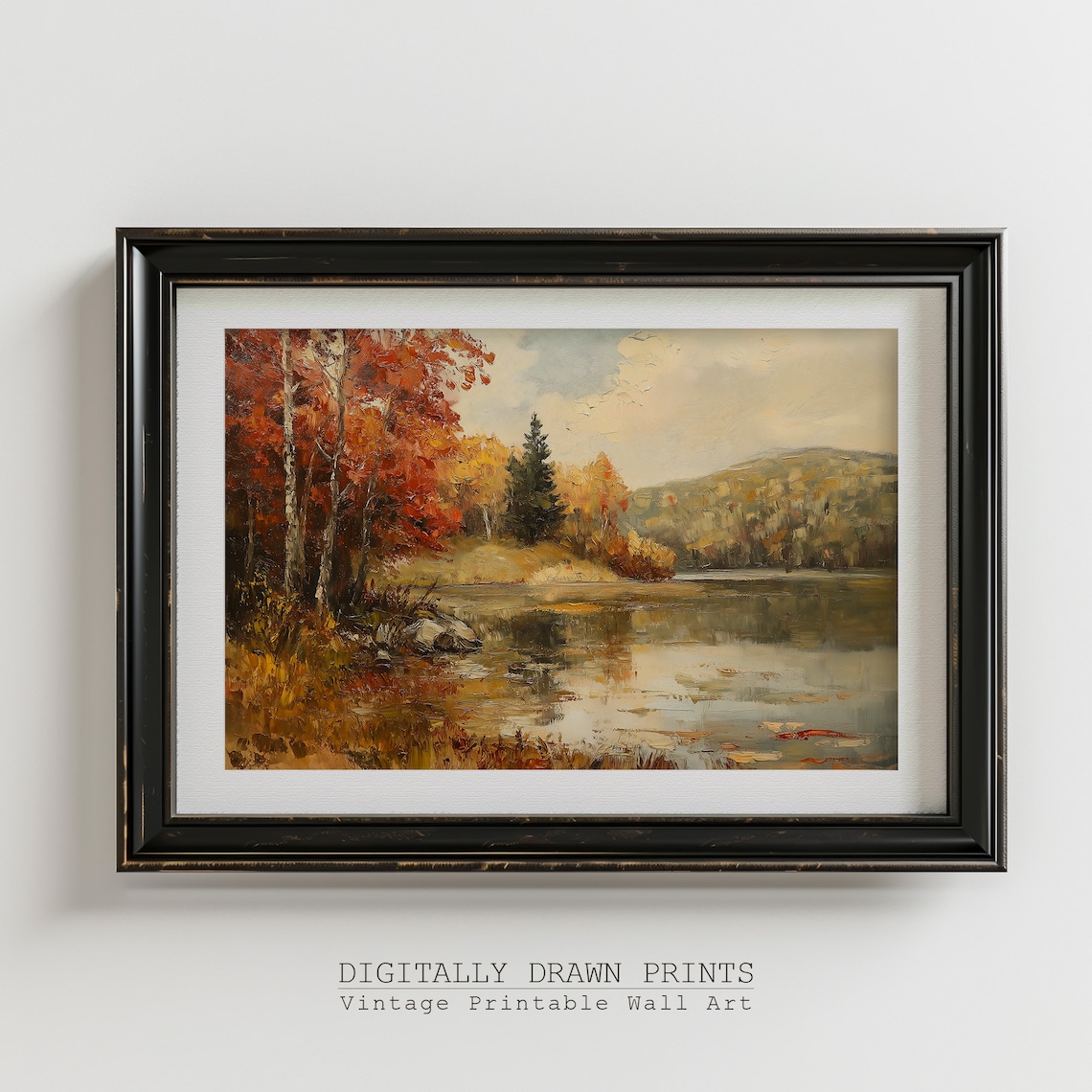Rustic Fall Landscape Art Print, Vintage Countryside Decor - Image 5