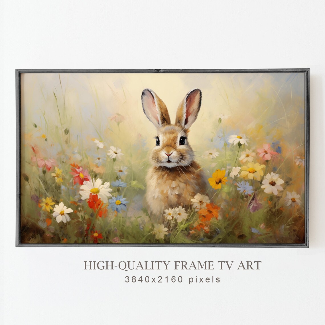 Easter Bunny Vintage Spring Farmhouse Art Print - Image 3
