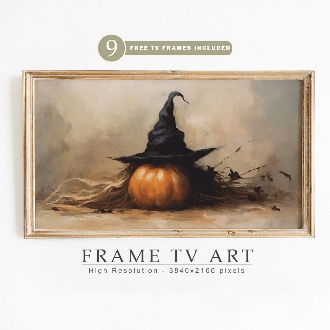 Halloween Pumpkin Art, Dark Academia Autumn Decor