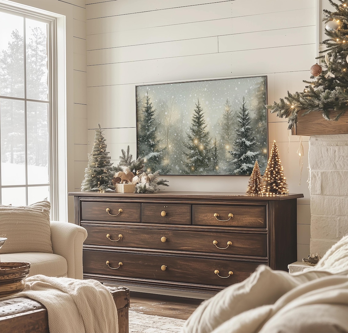 Winter Forest Christmas Holiday Decor Art Print - Image 4