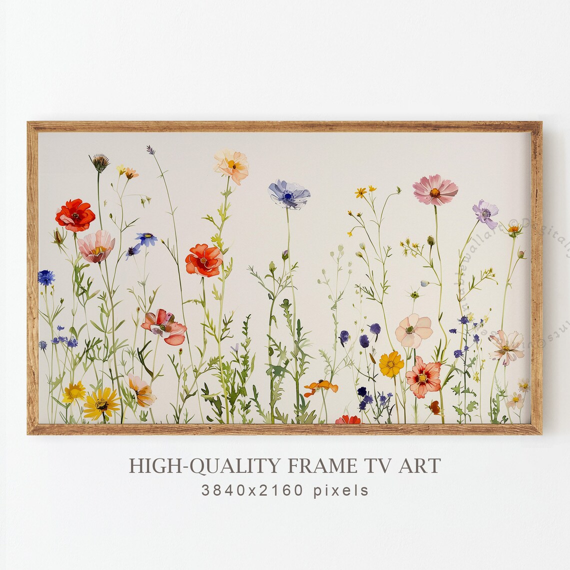 Botanical Floral Frame TV Art, Minimalist Boho Decor - Image 3
