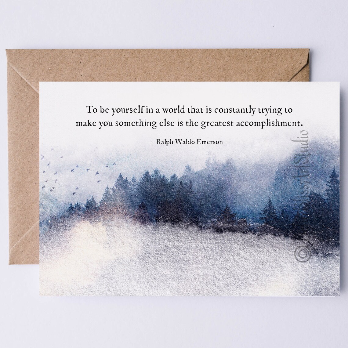 Ralph Waldo Emerson Quote Art Print, Graduation