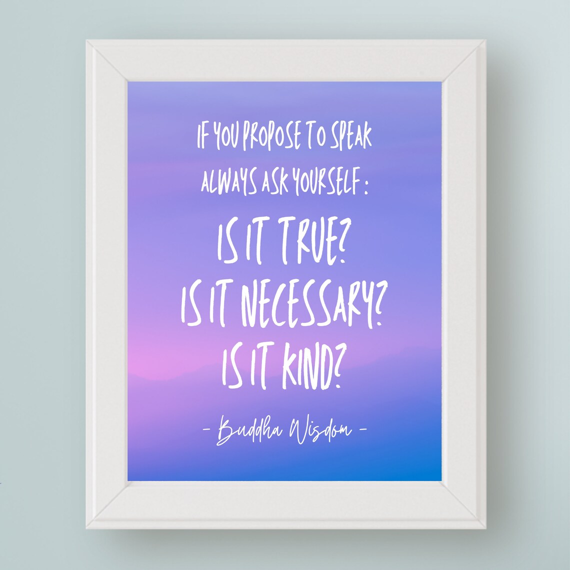 Buddha Kindness Quote Art Print, Home School Decor