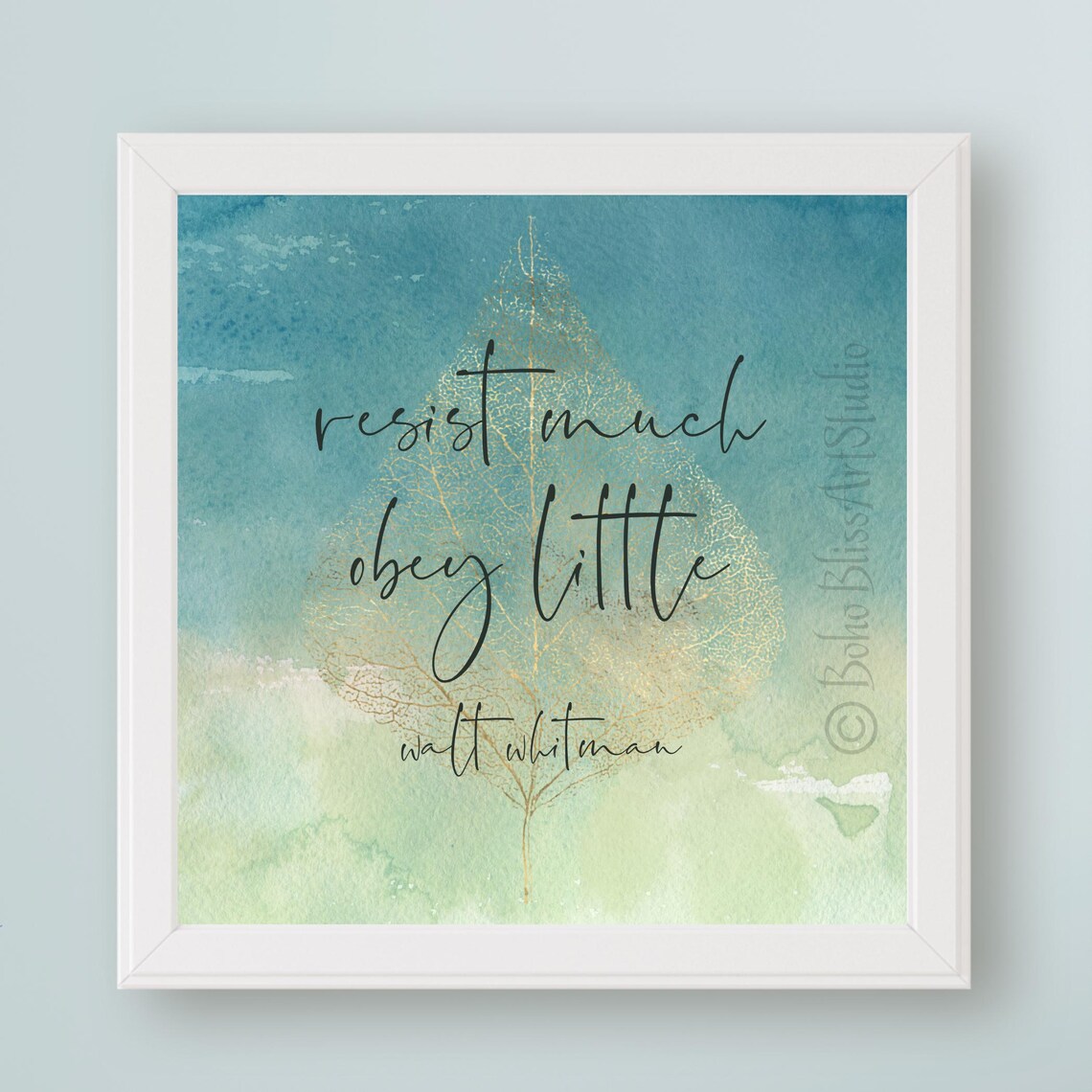 Walt Whitman Quote Art Print, Graduation Gift
