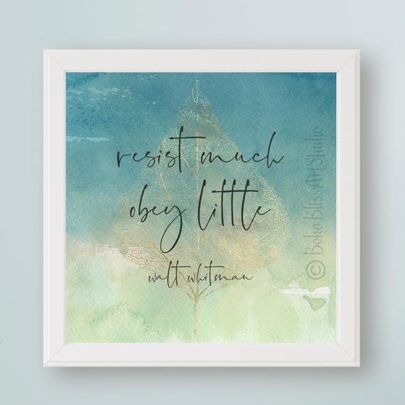 Walt Whitman Quote Art Print, Graduation Gift