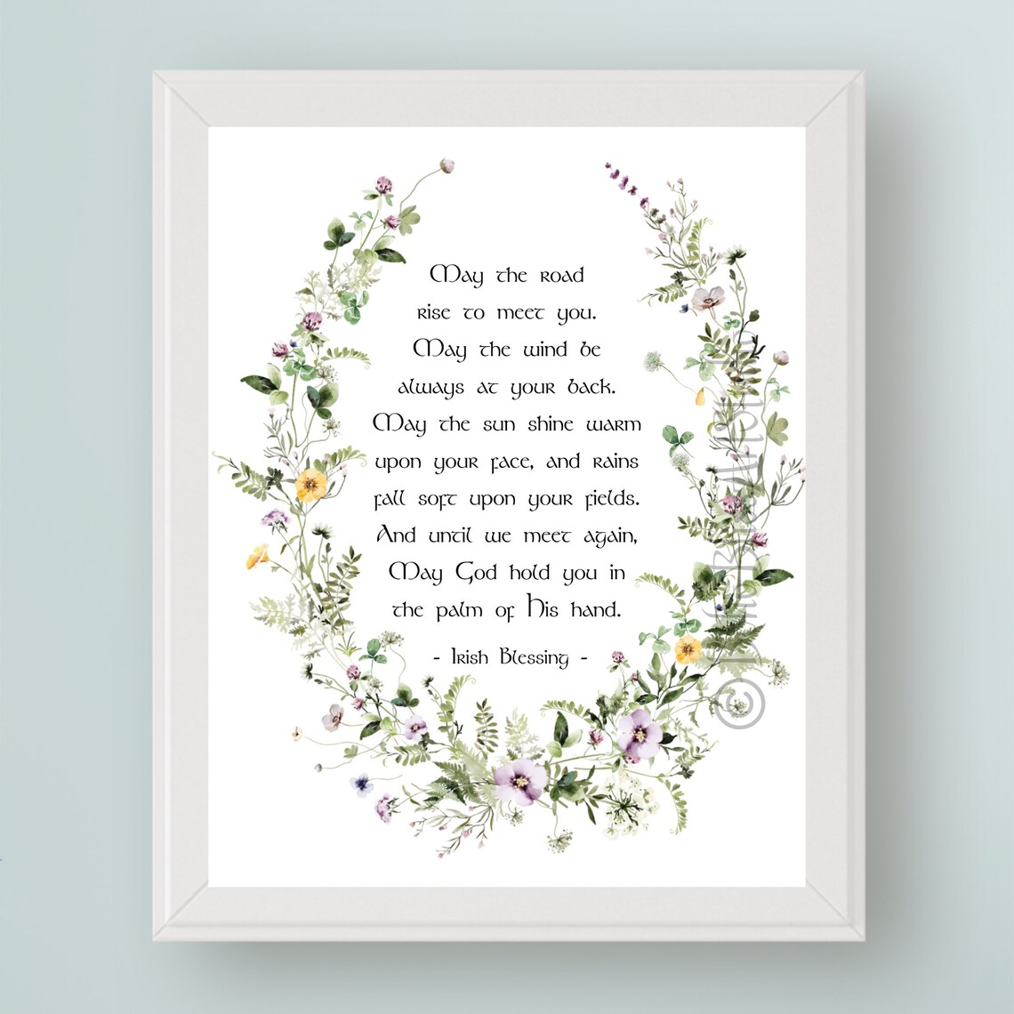 May The Road Rise To Meet You Ireland Blessing Art Print