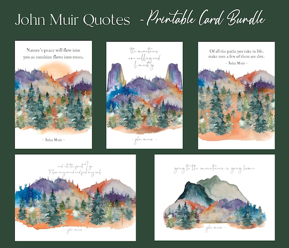 John Muir Quotes Nature Art Print, Tree Hugger