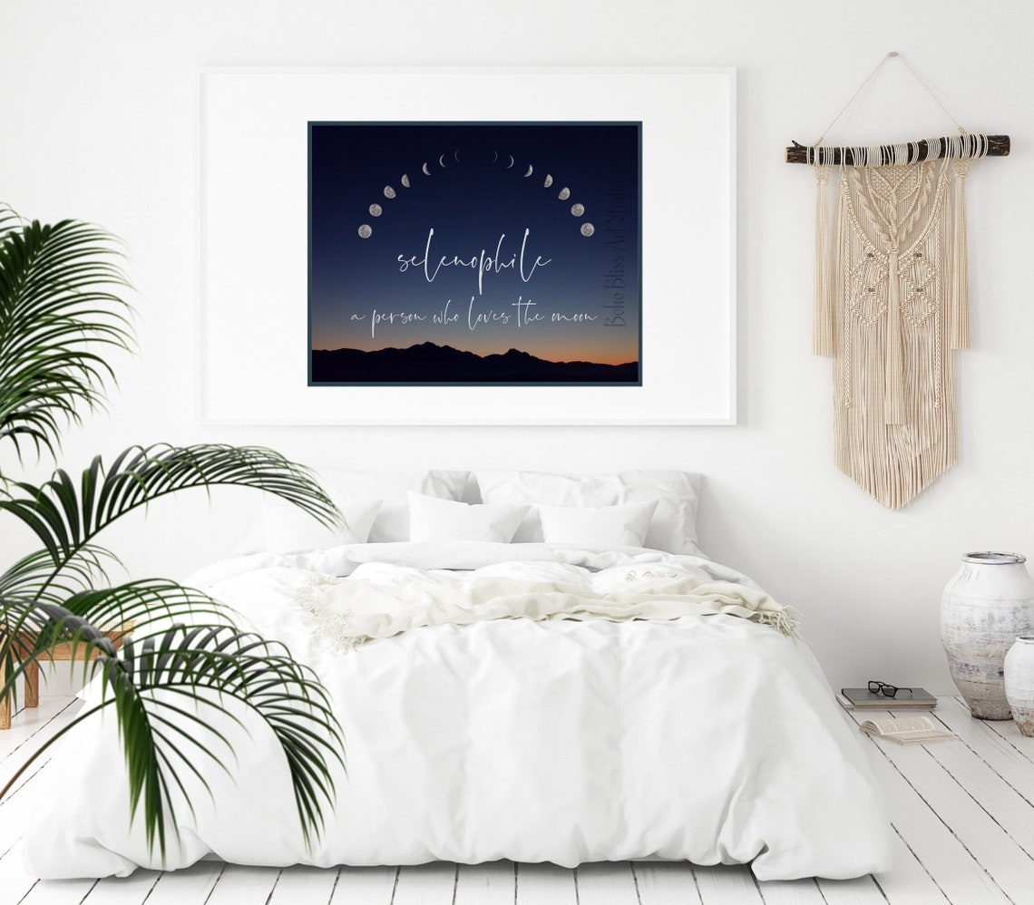 Selenophile A Person Who Loves The Moon Phases Night Sky Art Print - Image 2