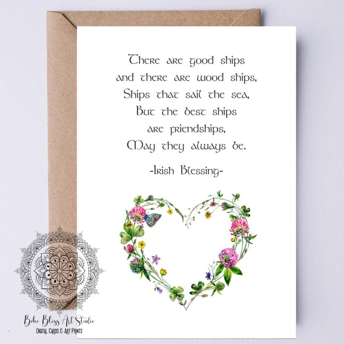 Irish Blessing, Ireland Friendship Toast Art Print