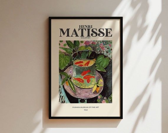 Henri Matisse Exhibition Poster, Floral Garden Scenery