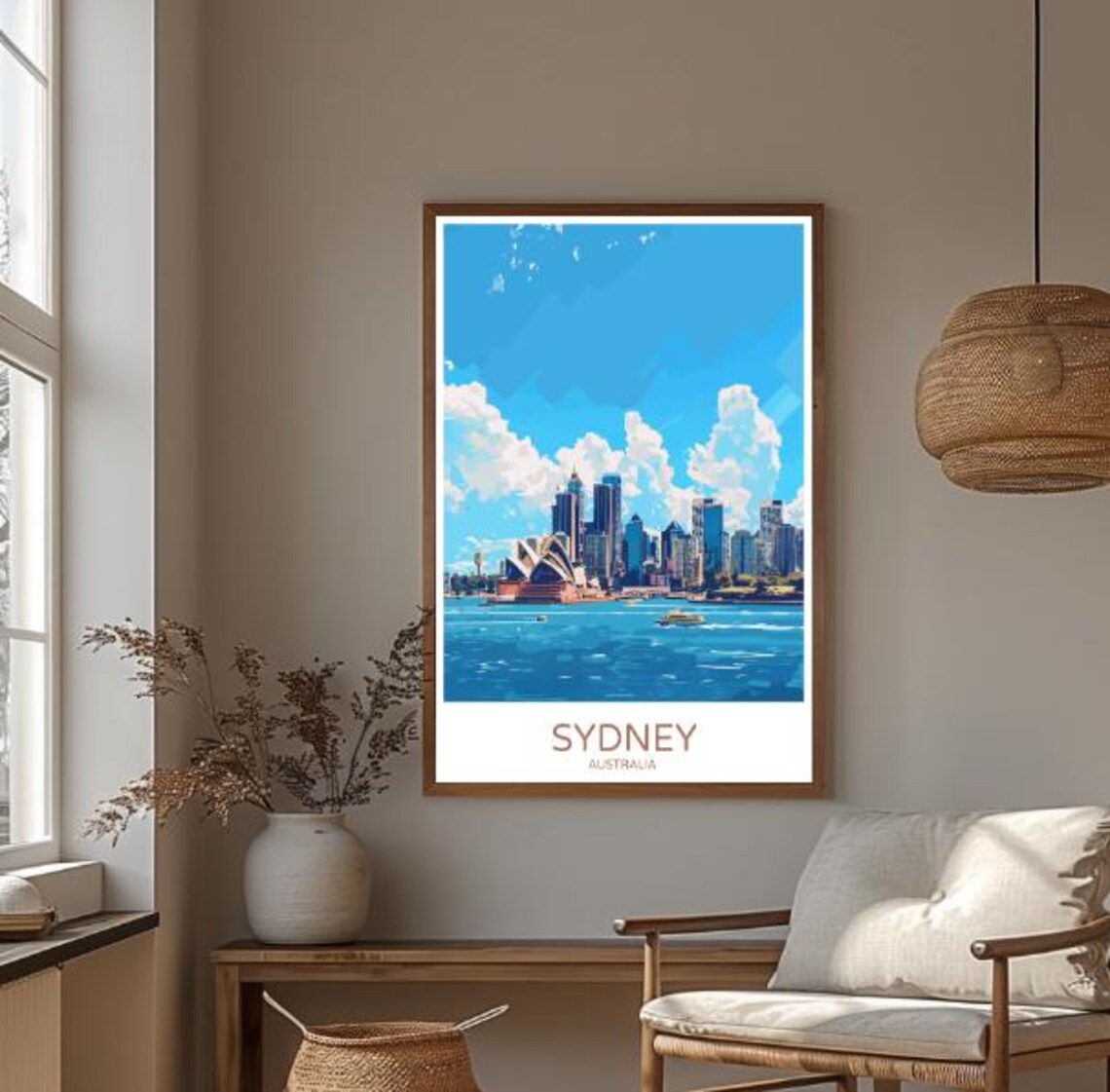 Sydney Australia Opera House Harbor Bright City Travel Poster - Image 3