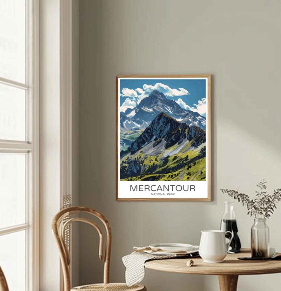 Mercantour National Park Rocky Peaks Green Slopes Travel Poster - Image 2