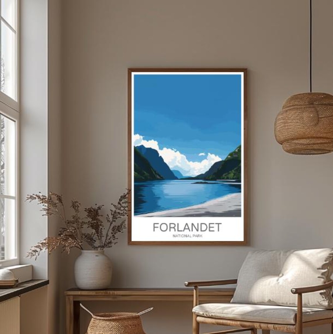 Forlandet National Park Norway Arctic Fjord Shoreline Travel Poster - Image 3