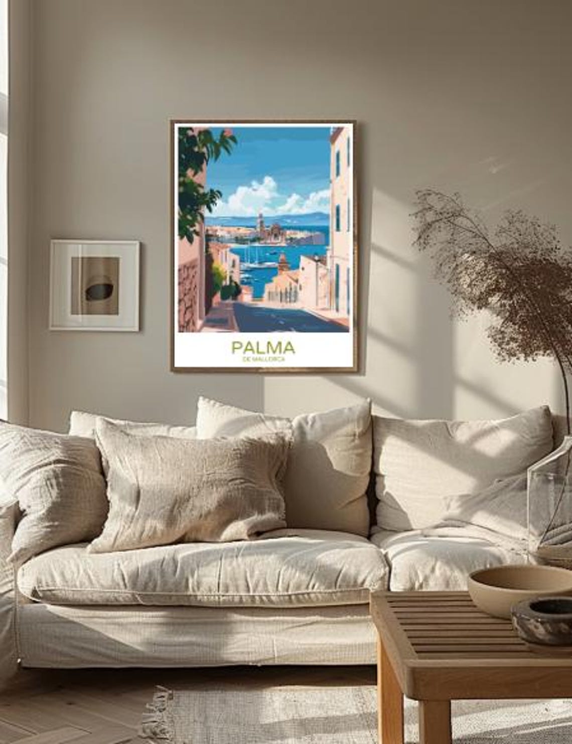 Palma de Mallorca Old Town Street Overlooking the Harbor Poster - Image 2