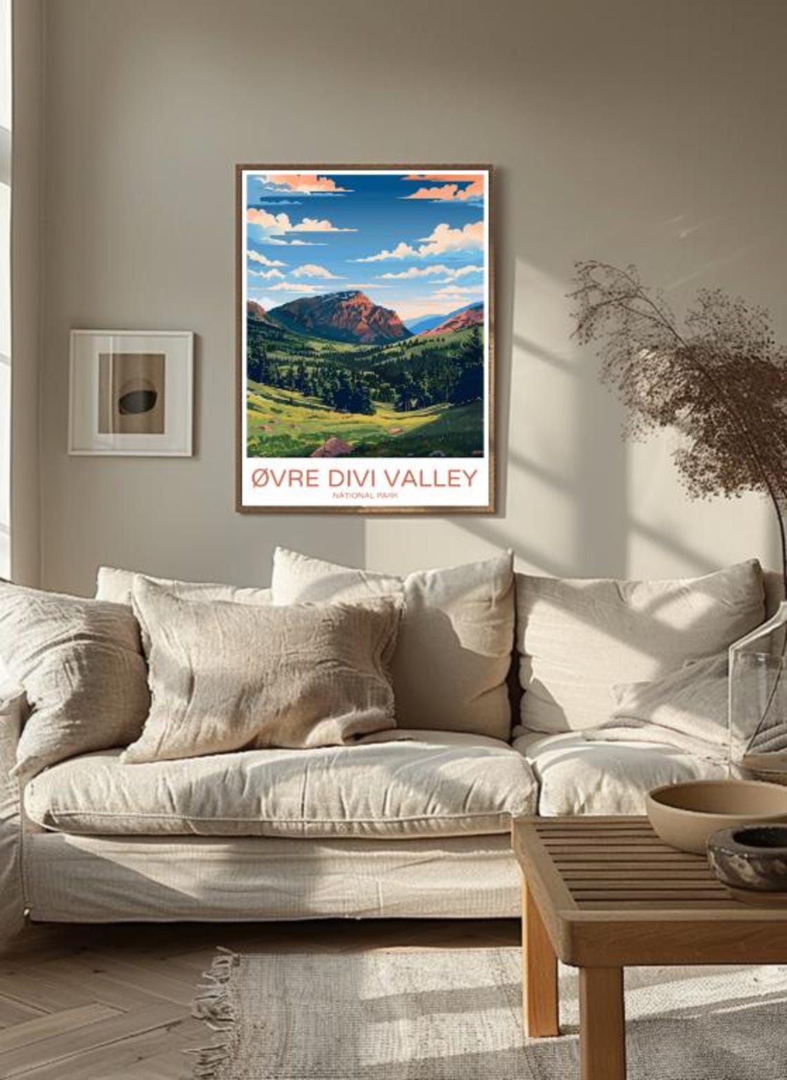 Øvre Divi Valley National Park Scenic Mountain Travel Poster - Image 3