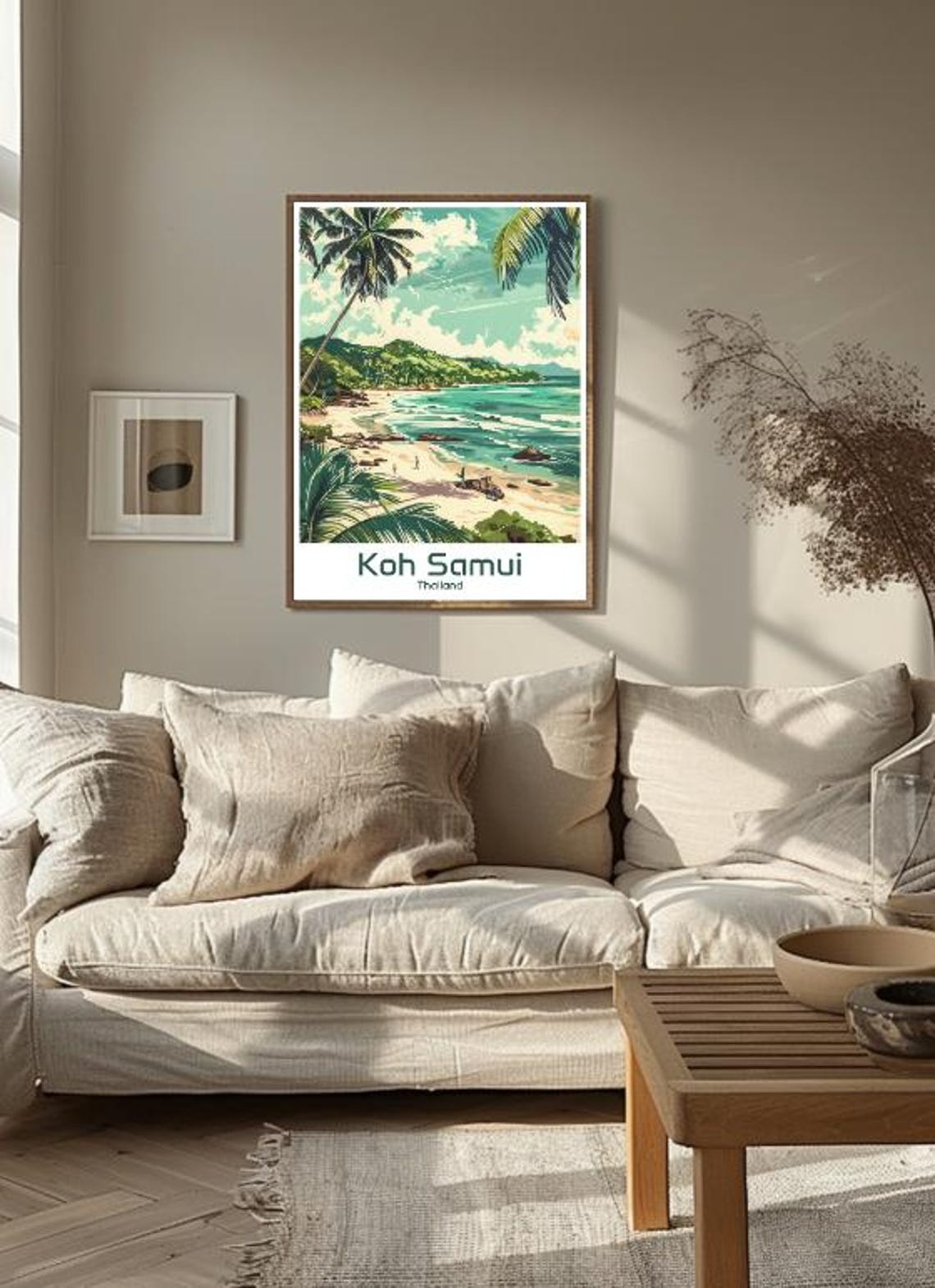 Koh Samui Thailand Beach Palms Tropical Island Decor Art Print - Image 3
