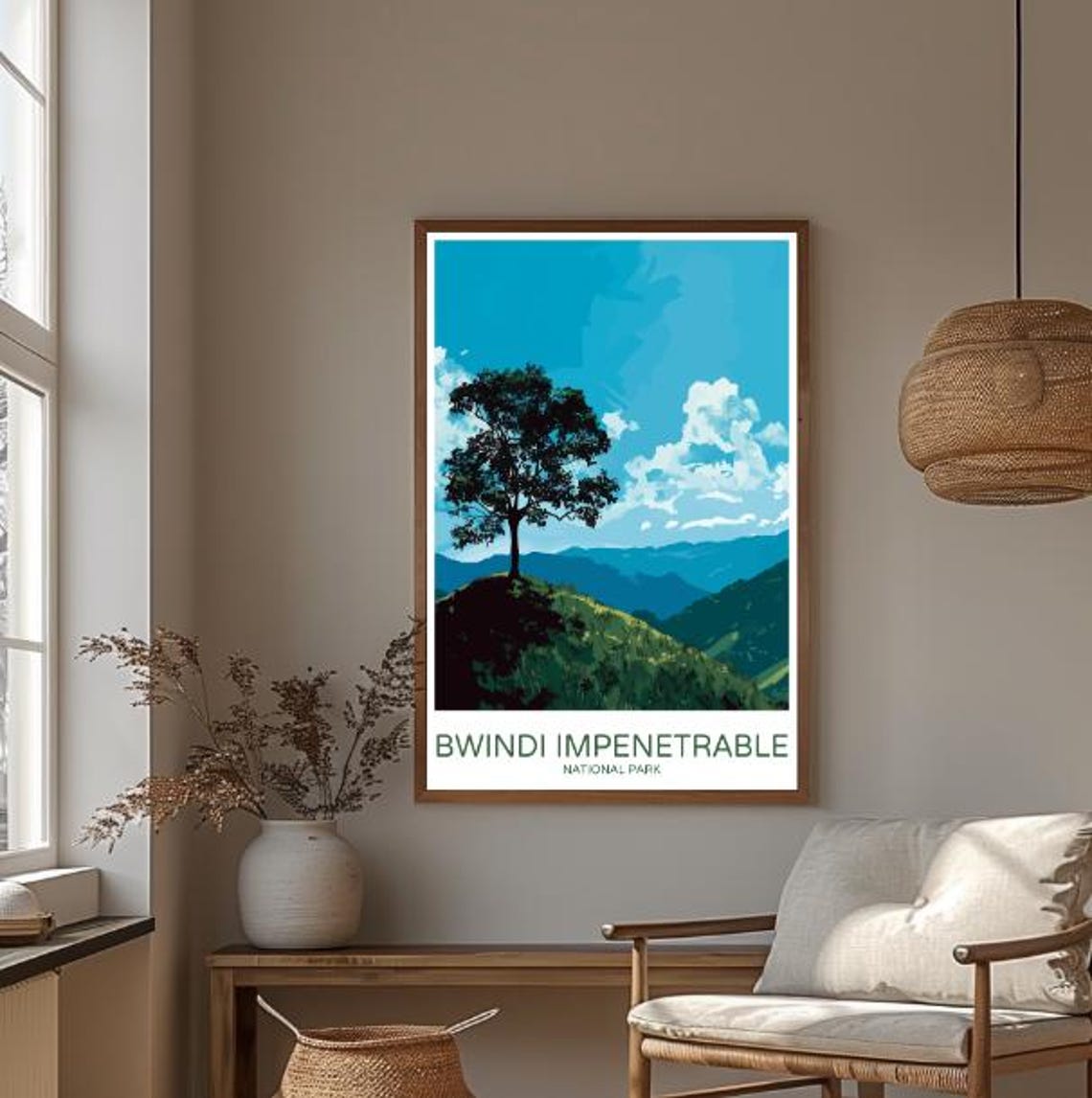 Bwindi Impenetrable National Park Forest Mountain Scene Poster - Image 3