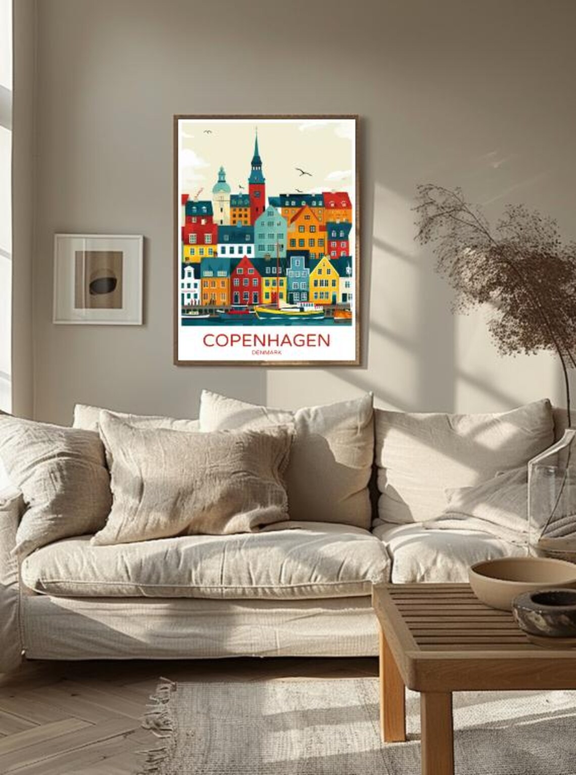 Copenhagen Denmark Nyhavn Colorful Harbor Houses Boats Travel Poster - Image 3