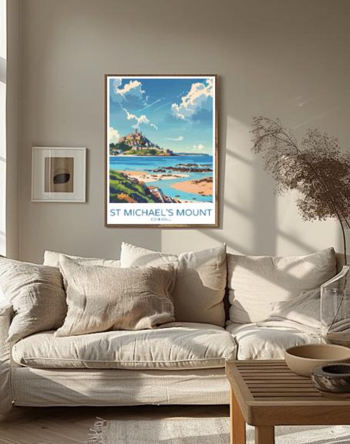St Michaels Mount Cornwall Travel Poster With Castle Island View - Image 2