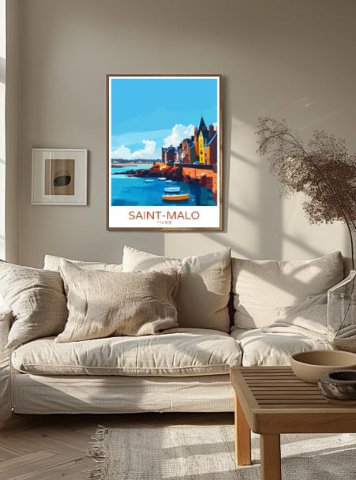 Saint Malo France Travel Poster Historic Coastal Town Wall Art French Citadel Print Brittany Seaside Decor - Image 2