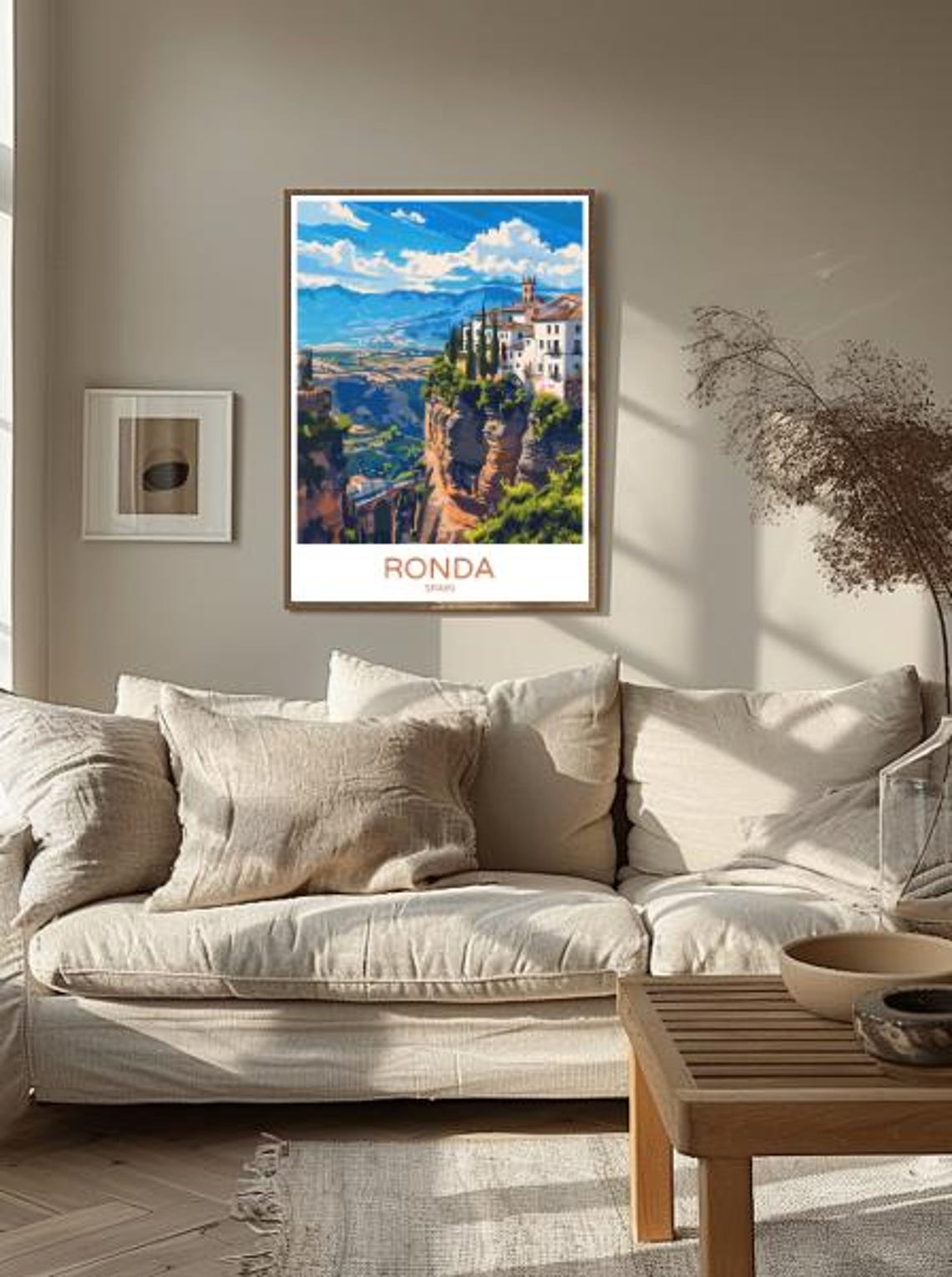 Ronda Spain Travel Poster Cliffside Town Gorge Bridge View Decor - Image 2