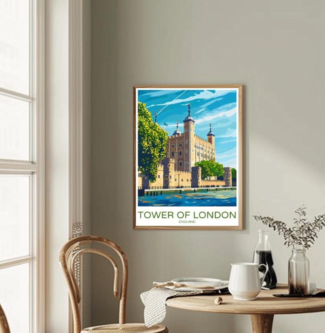 Tower Of London Travel Poster Historic Landmark Wall Art Of Englands Iconic Fortress England Travel Print Home Decor Gift - Image 2