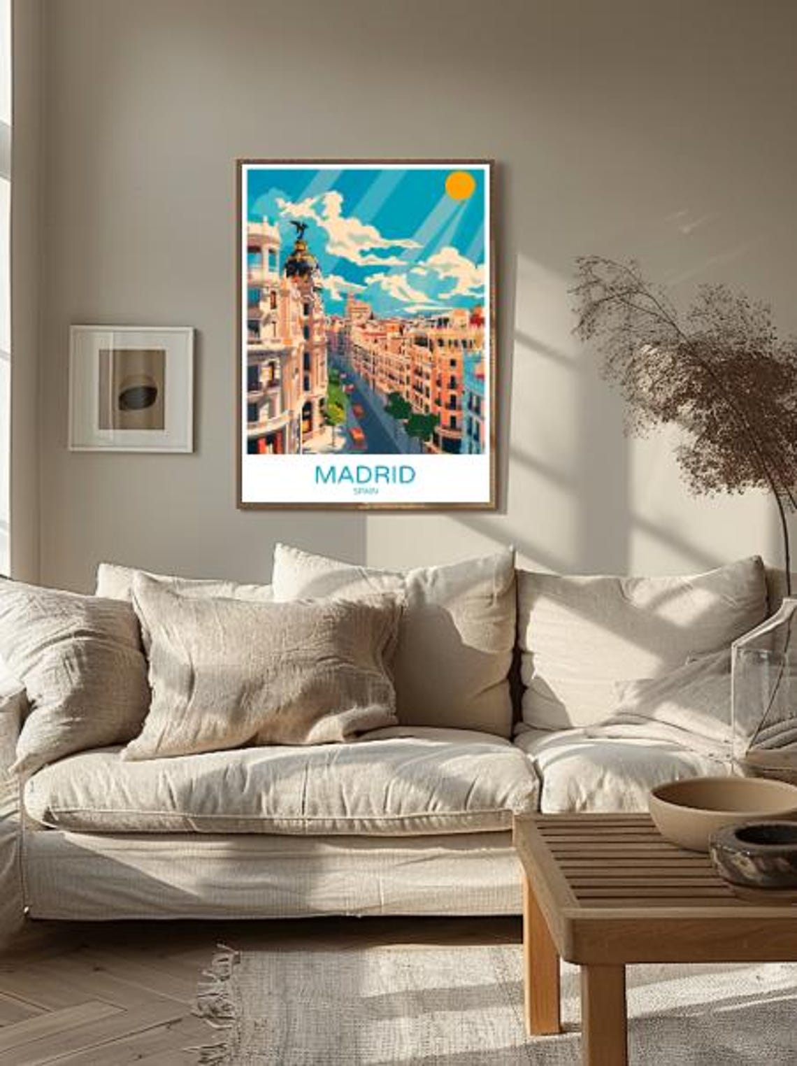 Madrid Spain Travel Poster Vibrant Wall Art Of Royal Palace And Cityscape Spain Travel Print Spanish Decor Urban Art - Image 2
